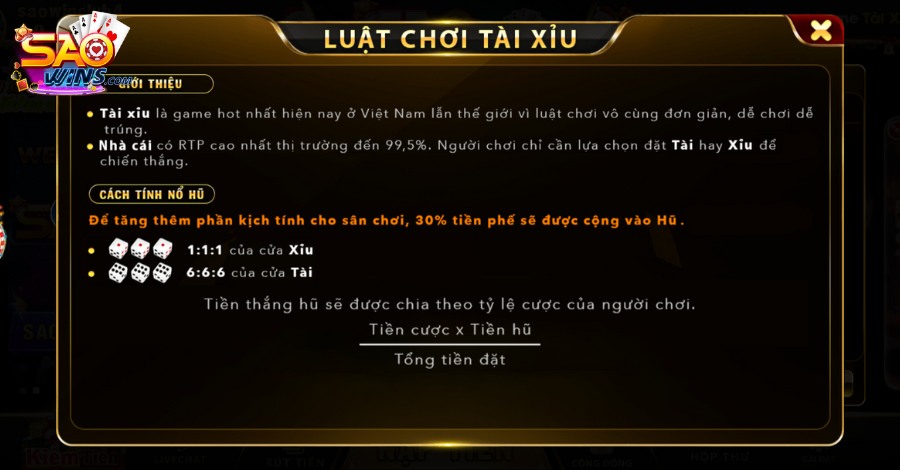 Quy tắc chơi game Nổ Hũ Tài Xỉu cơ bản cho người mới bắt đầu