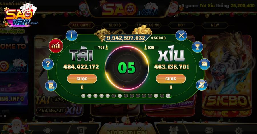 Sao Win Tài Xỉu là tựa game giải trí quen thuộc đầy tính may rủi